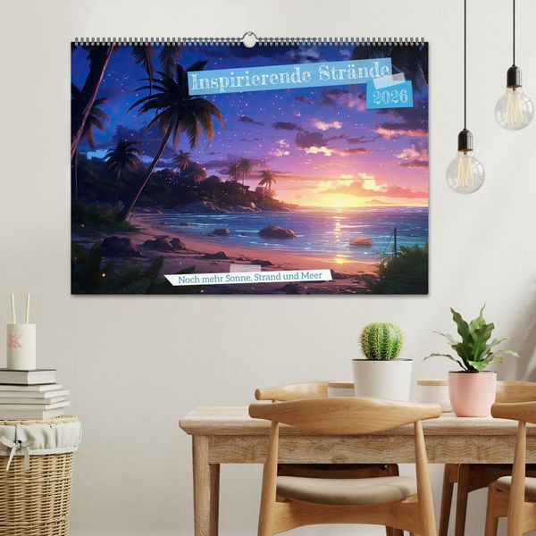 Produktbild: Inspirierende Str&auml;nde (Wandkalender 2026 DIN A2 quer), CALVENDO Monatskalender
