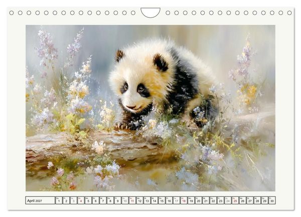 Produktbild: Pandas. Gl&uuml;cksmomente im Reich der B&auml;ren (Wandkalender 2027 DIN A4 quer), CALVENDO Monatskalender