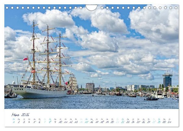 Produktbild: SAIL Amsterdam (Wandkalender 2026 DIN A4 quer), CALVENDO Monatskalender