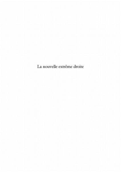 Produktbild: Nouvelle extreme droite enquete sur les