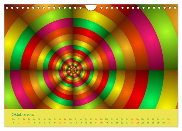 Produktbild: Neonfarben (Wandkalender 2026 DIN A4 quer), CALVENDO Monatskalender