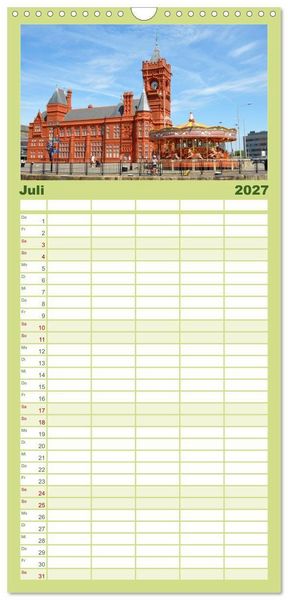 Produktbild: Familienplaner 2027 - Britische Inseln - Highlights des K&ouml;nigreichs mit 5 Spalten (Wandkalender, 21 x 45 cm) CALVENDO