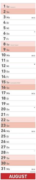 Superplaner 2026 - Streifenkalender 17x85 cm - mit Ringbindung - viel Platz für Notizen - Langplaner - Wandkalender - Küchenkalender - Alpha Edition
