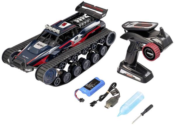 Produktbild: Reely All Terrain Brushed 1:12 Sonderfahrzeug Elektro Crawler Kettenantrieb RtR 2,4 GHz inkl. Akku und Ladekabel