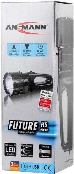 Produktbild: Ansmann LED Akku-Handscheinwerfer Future HS1000FR 330 lm 1600-0055-510