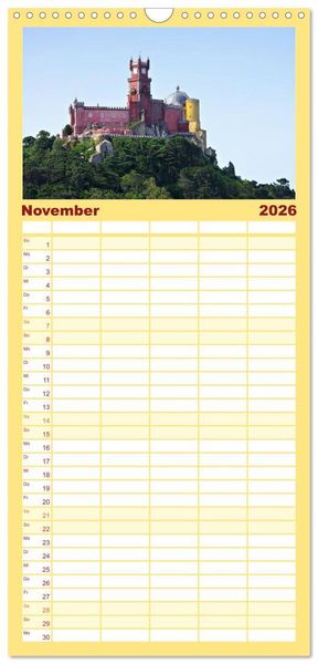 Produktbild: Familienplaner 2026 - Portugal mit 5 Spalten (Wandkalender, 21 x 45 cm) CALVENDO