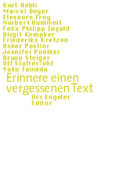 Produktbild: Erinnere einen vergessenen Text