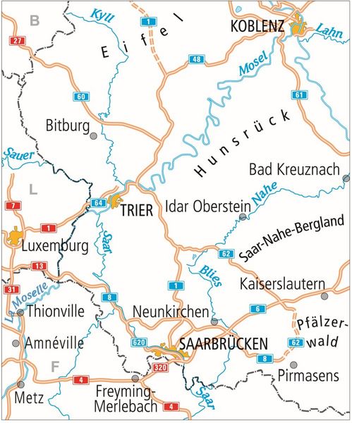 Produktbild: BVA ADFC Radtourenkarte Saarland /Mosel 1:150.000