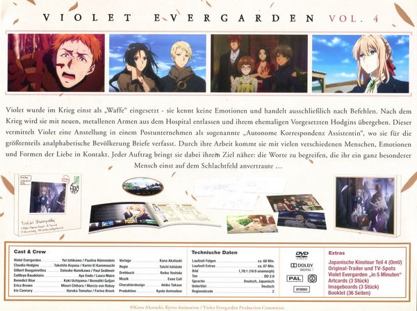 Produktbild: Violet Evergarden - St. 1 - Vol. 4 - Limited Special Edition