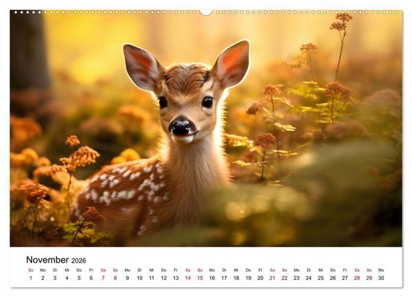 Produktbild: Magic Animals (hochwertiger Premium Wandkalender 2026 DIN A2 quer), Kunstdruck in Hochglanz