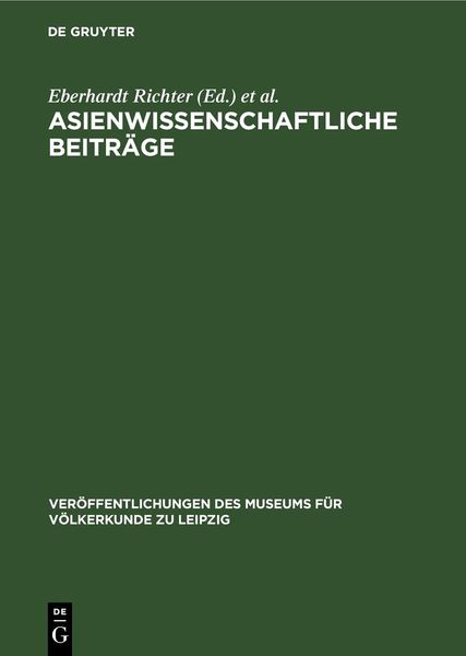 Produktbild: Asienwissenschaftliche Beitr&auml;ge