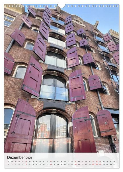 Produktbild: DIE GRACHTENSTADT AMSTERDAM (Wandkalender 2026 DIN A3 hoch), CALVENDO Monatskalender