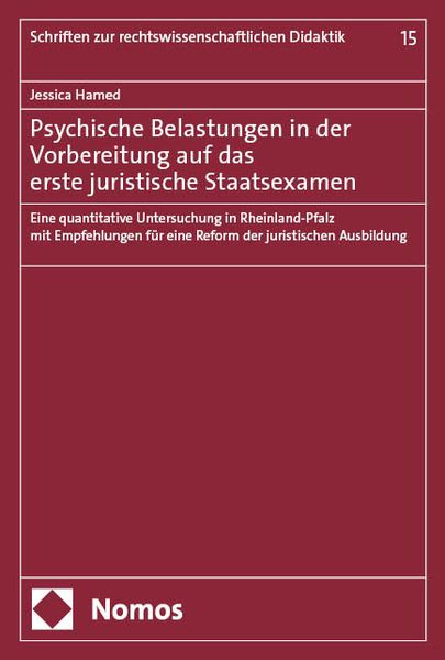 Produktbild: Psychische Belastungen in der Vorbereitung auf das erste juristische Staatsexamen