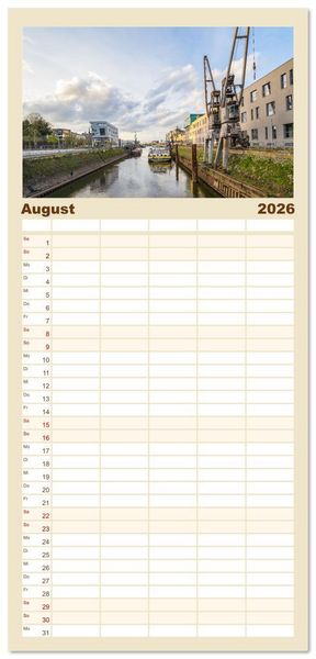 Produktbild: Familienplaner 2026 - Neuss Impressionen mit 5 Spalten (Wandkalender, 21 x 45 cm) CALVENDO