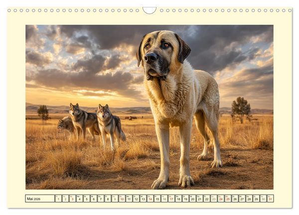 Produktbild: Kangal - Besch&uuml;tzer der Herde. Starke, selbstst&auml;ndige und furchtlose Hunde (Wandkalender 2026 DIN A3 quer), CALVENDO Monatskalender