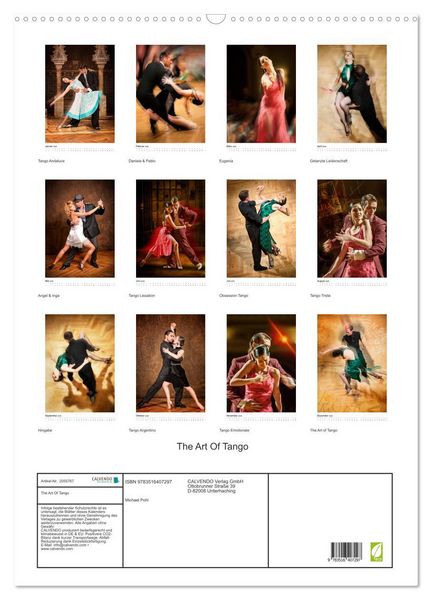 Produktbild: The Art Of Tango (Wandkalender 2026 DIN A2 hoch), CALVENDO Monatskalender