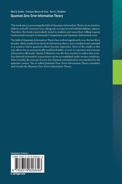 Produktbild: Quantum Zero-Error Information Theory