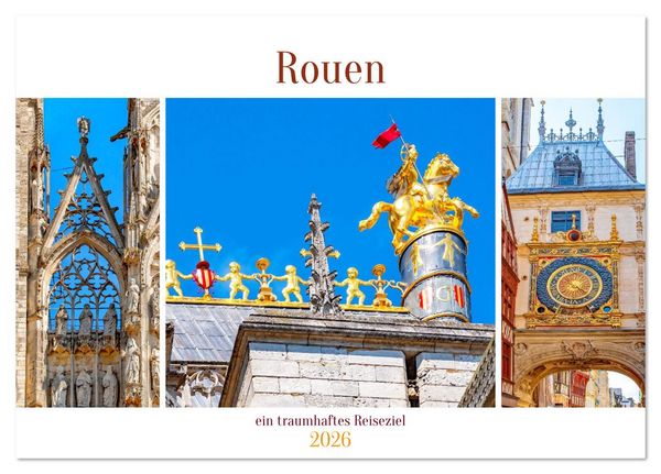 Produktbild: Rouen - ein traumhaftes Reiseziel (Tischkalender 2026 DIN A5 quer), CALVENDO Monatskalender