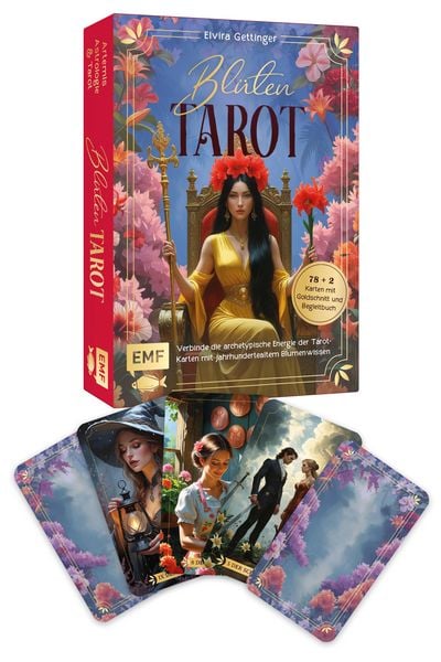 Produktbild: Tarot-Kartenset: Bl&uuml;tentarot | Verbinde die archetypische Energie der Tarot-Karten mit jahrhundertealtem Blumenwissen