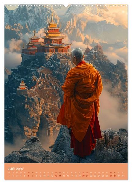 Produktbild: Meditative Stille (hochwertiger Premium Wandkalender 2026 DIN A2 hoch), Kunstdruck in Hochglanz