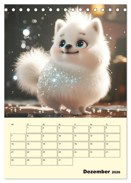 Produktbild: Entz&uuml;ckende Hunde. Liebliche Cartoons zum Schmunzeln (Tischkalender 2026 DIN A5 hoch), CALVENDO Monatskalender