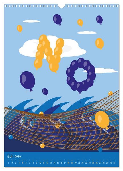 Produktbild: Luftiges Jahreszeiten-Abc (Wandkalender 2026 DIN A3 hoch), CALVENDO Monatskalender