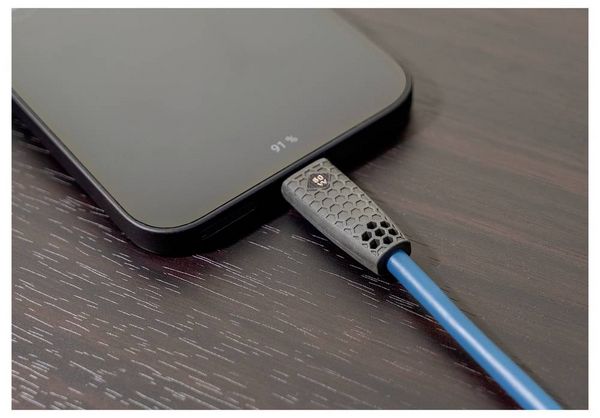 Produktbild: Oehlbach USB-Kabel USB-A Stecker, USB-C&reg; Stecker 2m Petrol Geflechtschirm D1C9562