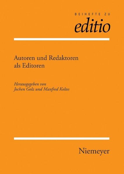 Produktbild: Autoren und Redaktoren als Editoren