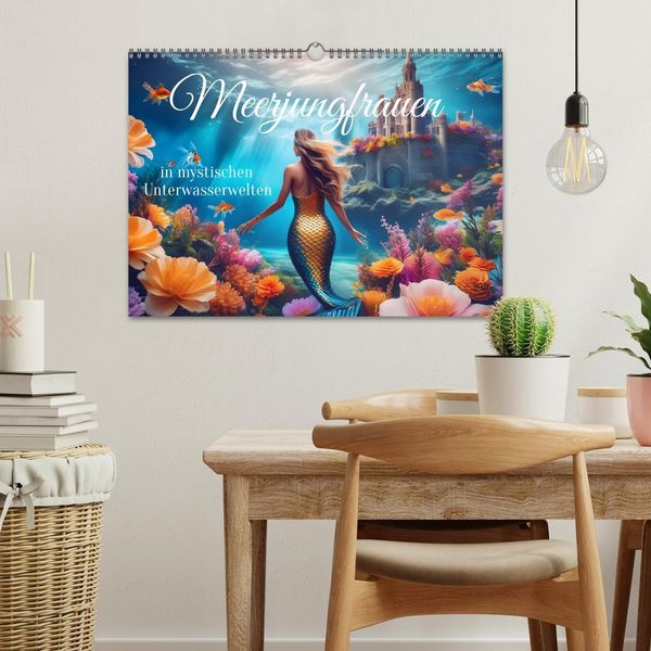 Produktbild: Meerjungfrauen in mystischen Unterwasserwelten (Wandkalender 2026 DIN A3 quer), CALVENDO Monatskalender