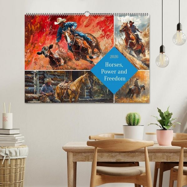 Produktbild: Horses, Power and Freedom (Wall Calendar 2026 DIN A2 landscape), CALVENDO 12 Month Wall Calendar