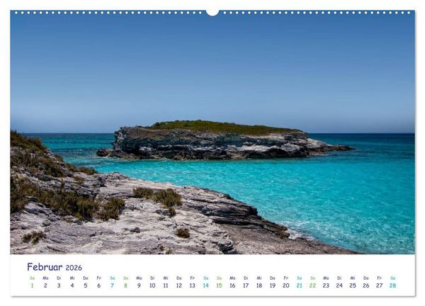 Produktbild: Bahamas-Eleuthera unterwegs am Lighthouse Beach (Wandkalender 2026 DIN A2 quer), CALVENDO Monatskalender