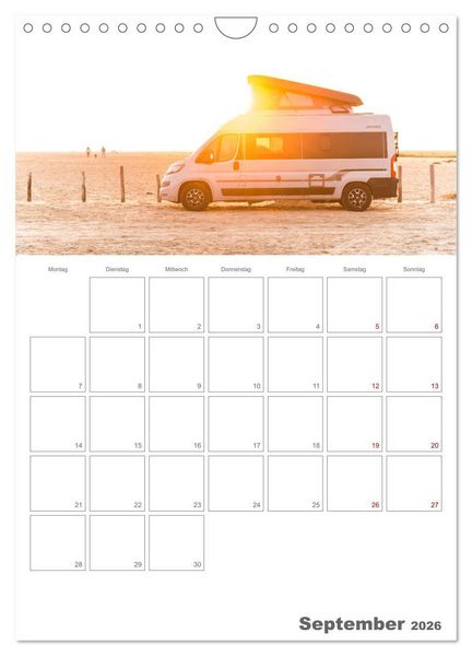 Produktbild: Wohnmobil Jahresplaner (Wandkalender 2026 DIN A4 hoch), CALVENDO Monatskalender