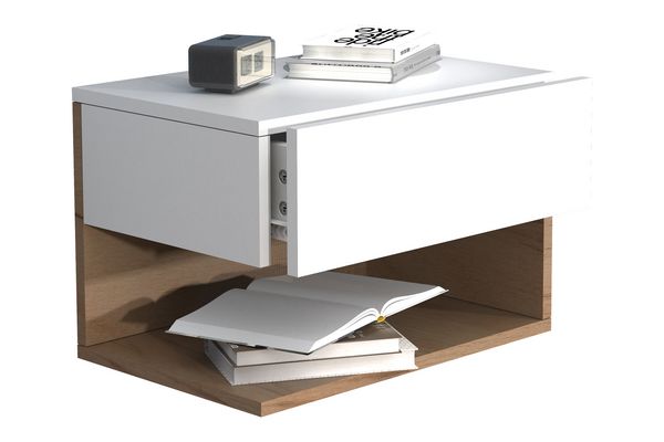 Produktbild: Wandschublade Wand H&auml;nge Nachttisch Usal XL 45cm