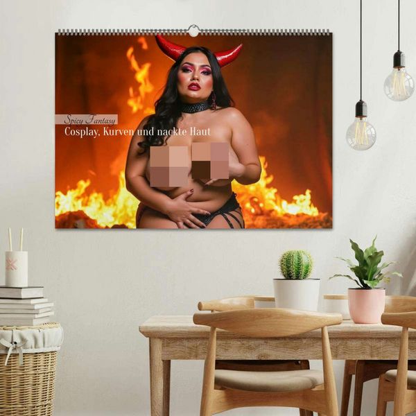 Produktbild: Spicy Fantasy - Cosplay, Kurven und nackte Haut (Wandkalender 2026 DIN A2 quer), CALVENDO Monatskalender