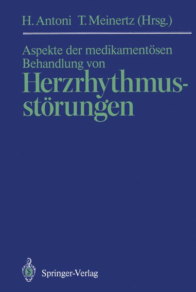 Produktbild: Aspekte der medikament&ouml;sen Behandlung von Herzrhythmusst&ouml;rungen
