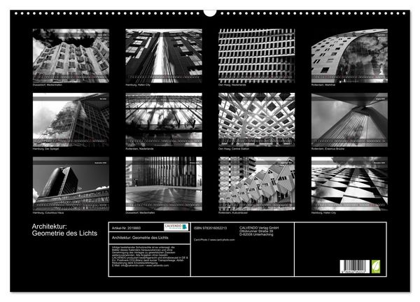 Produktbild: Architektur: Geometrie des Lichts (Wandkalender 2026 DIN A2 quer), CALVENDO Monatskalender