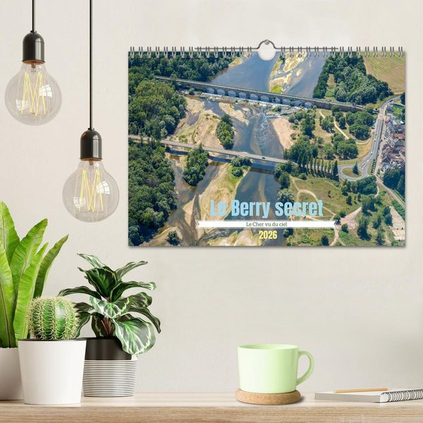 Produktbild: Le Berry secret, le Cher vu du ciel (Calendrier mural 2026 DIN A4 vertical), CALVENDO calendrier mensuel
