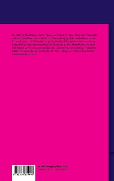 Produktbild: Handbuch K&uuml;nstliche Intelligenz und die K&uuml;nste