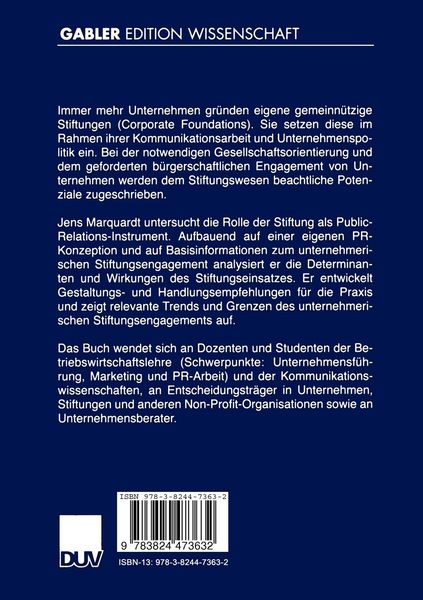 Produktbild: Corporate Foundation als PR-Instrument