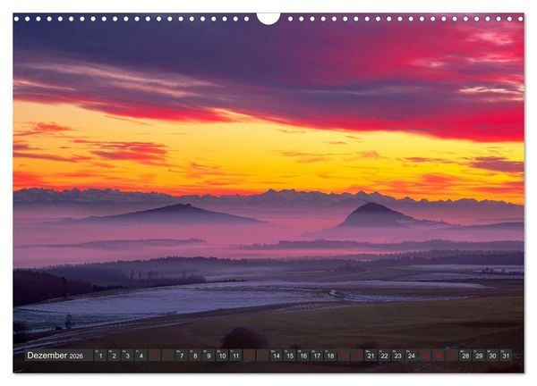 Produktbild: Alpen-Fernsichten von der S&uuml;dwestalb und Oberen Donau (Wandkalender 2026 DIN A3 quer), CALVENDO Monatskalender