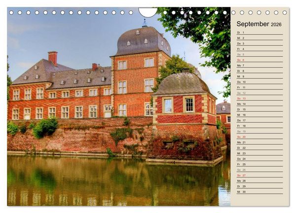 Produktbild: Burgen und Schl&ouml;sser im M&uuml;nsterland (Wandkalender 2026 DIN A4 quer), CALVENDO Monatskalender