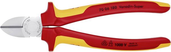 Produktbild: Knipex 70 06 180 VDE Seitenschneider mit Facette 180mm