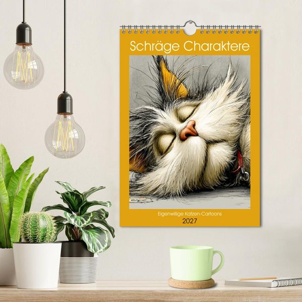 Produktbild: Schr&auml;ge Charaktere. Eigenwillige Katzen-Cartoons (Wandkalender 2027 DIN A4 hoch), CALVENDO Monatskalender