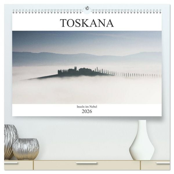 Toskana - Inseln im Nebel (hochwertiger Premium Wandkalender 2026 DIN A2 quer), Kunstdruck in Hochglanz