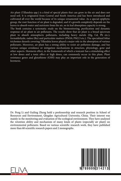 Produktbild: Biomonitoring and Dynamic Response of Air Plant to Air Pollution