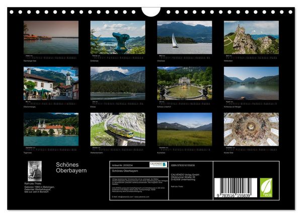 Produktbild: Sch&ouml;nes Oberbayern (Wandkalender 2026 DIN A4 quer), CALVENDO Monatskalender