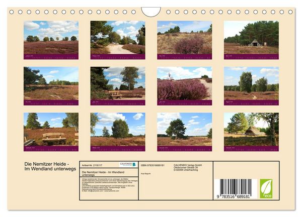 Produktbild: Die Nemitzer Heide - Im Wendland unterwegs (Wandkalender 2026 DIN A4 quer), CALVENDO Monatskalender