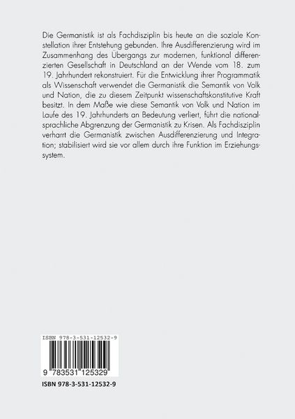 Produktbild: Germanistik als Wissenschaft