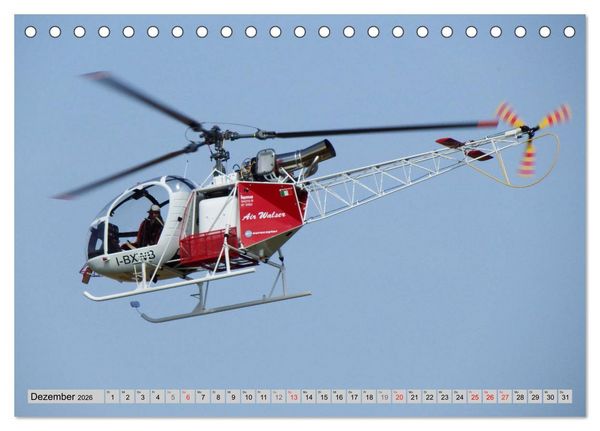 Produktbild: Semiscale-Modellhubschrauber (Tischkalender 2026 DIN A5 quer), CALVENDO Monatskalender