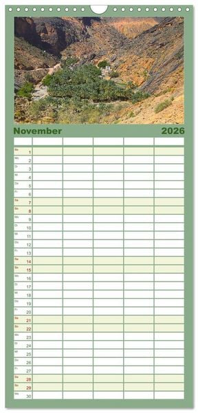 Produktbild: Familienplaner 2026 - Unterwegs im Weihrauchland Oman mit 5 Spalten (Wandkalender, 21 x 45 cm) CALVENDO